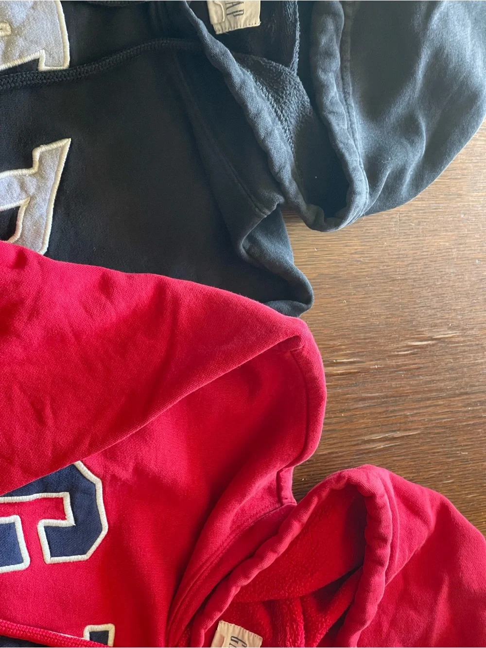 GAP HOODIES - 2: 1 black medium 1 red small